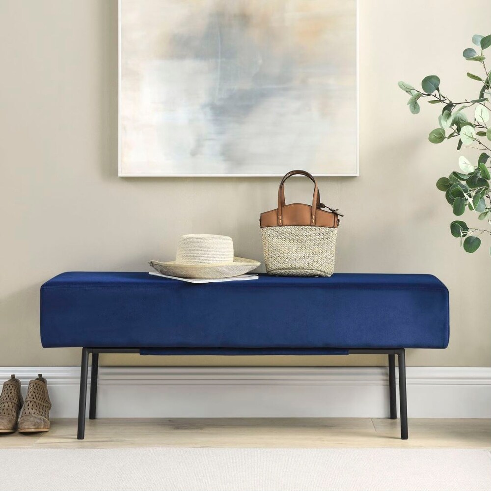 Small on sale blue bench