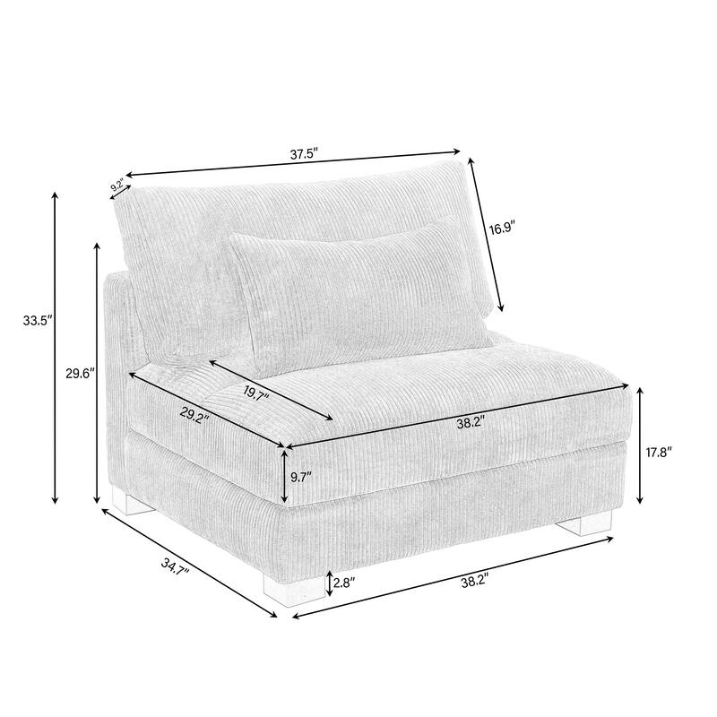 Modern Chaise Lounge Modular Sectional Sofa