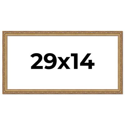 29x14 Frame Red Solid Wood Picture Frame Width 1.75 Inches | Interior Frame Depth 1 13/16 Inches
