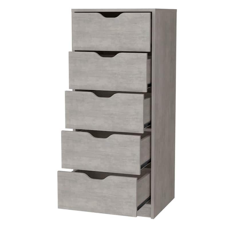 5 Drawers Dresser Chest Wardrobes White Wood