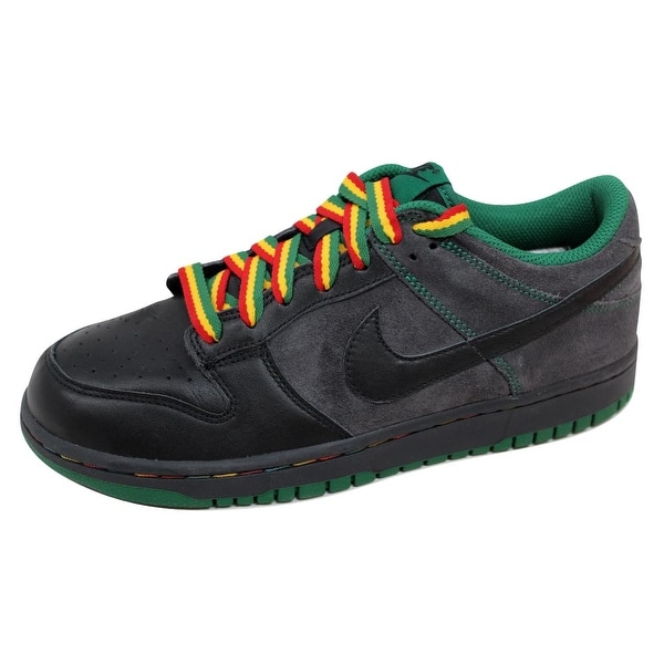 Nike Men's Dunk Low CL Black/Black-Anthracite-Pine Green Rasta Jamaica 304714-909