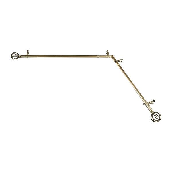 Shop Rod Desyne Cage Finial 13 16 Corner Window Curtain Rod 120