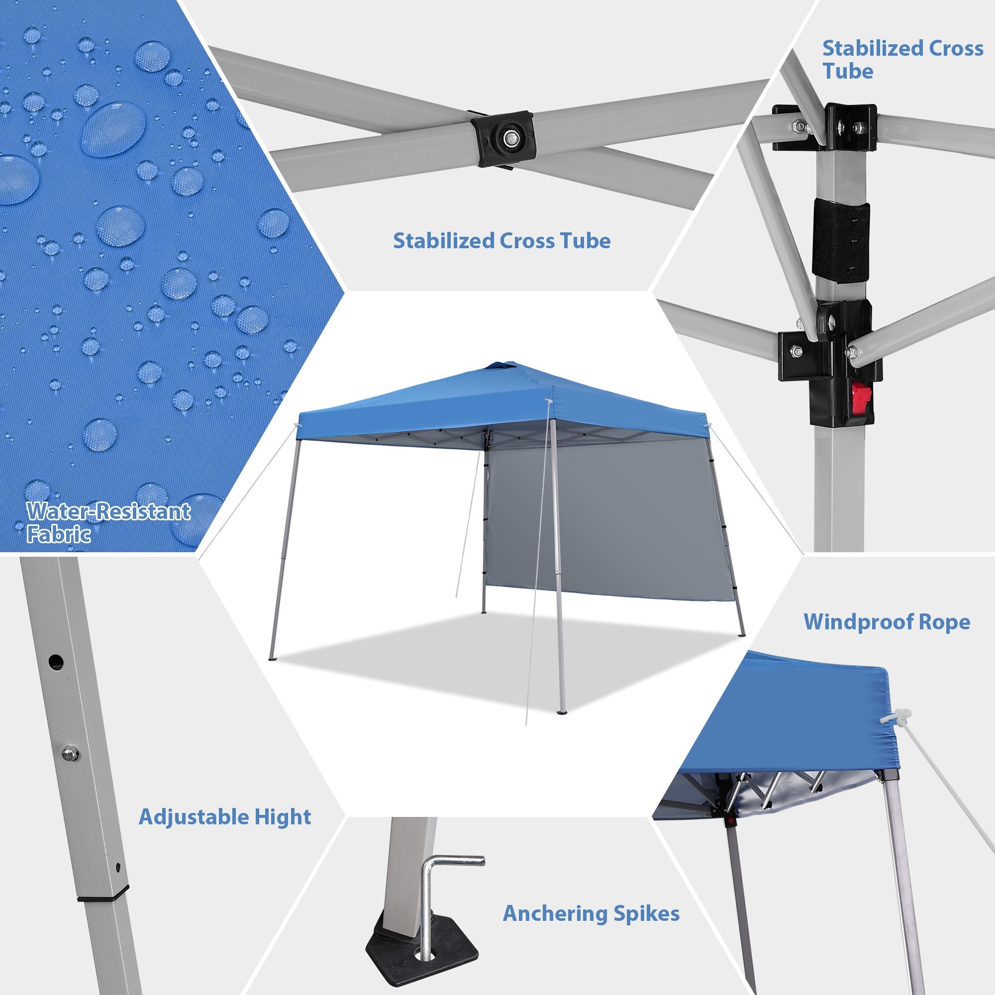 Ainfox 8 x 8 ft Pop-up Canopy Tent, Outdoor Gazebo for Beach, Sun