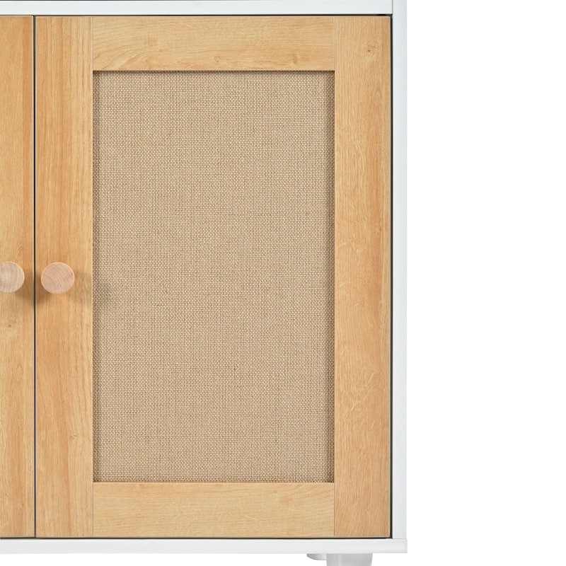 Anmytek Cat Litter Box Furniture Multi Functional Storage Cabinet with Scratching Post Hidden Enclosure Modern