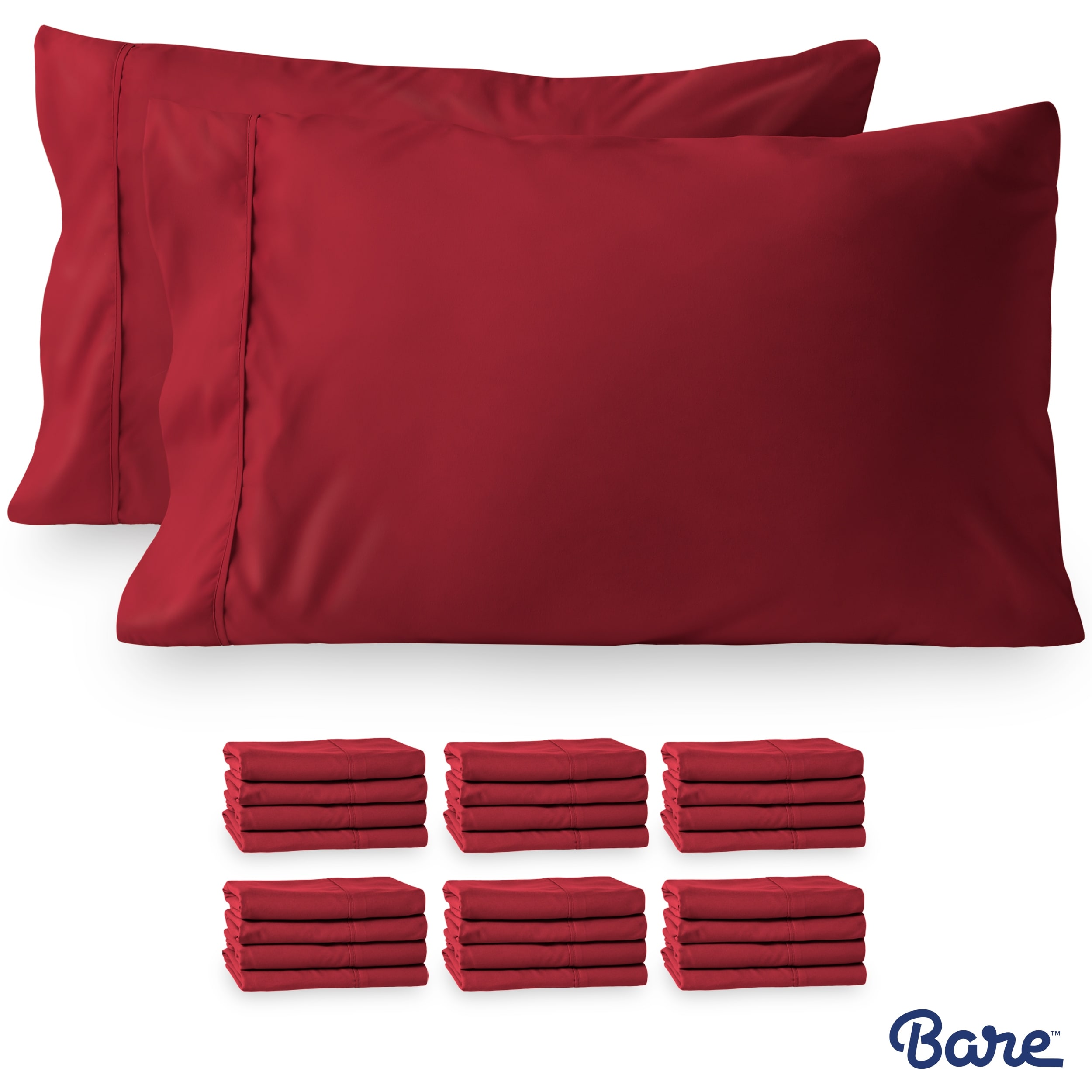 White KAF Home Brushed Microfiber Pillow Cases Bulk Pack Set of 12 Standard Queen Sized Pillow Cases Perfect to Control Allergies and Insure Sound Luxurious Sleep White KAF Home Brushed Microfiber Pillow Cases Bulk Pack Set of 12 Standard Queen Sized Pillow Cases Perfect to Control Allergies and Insure Sound Luxurious Sleep
