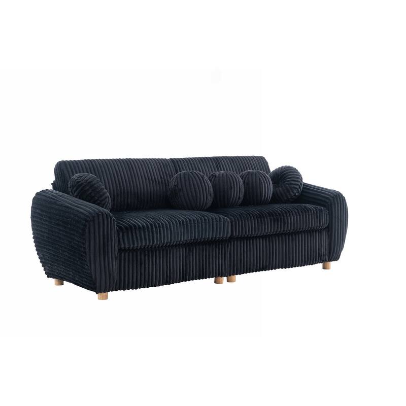 84in Corduroy Sectional Love Seat Couch
