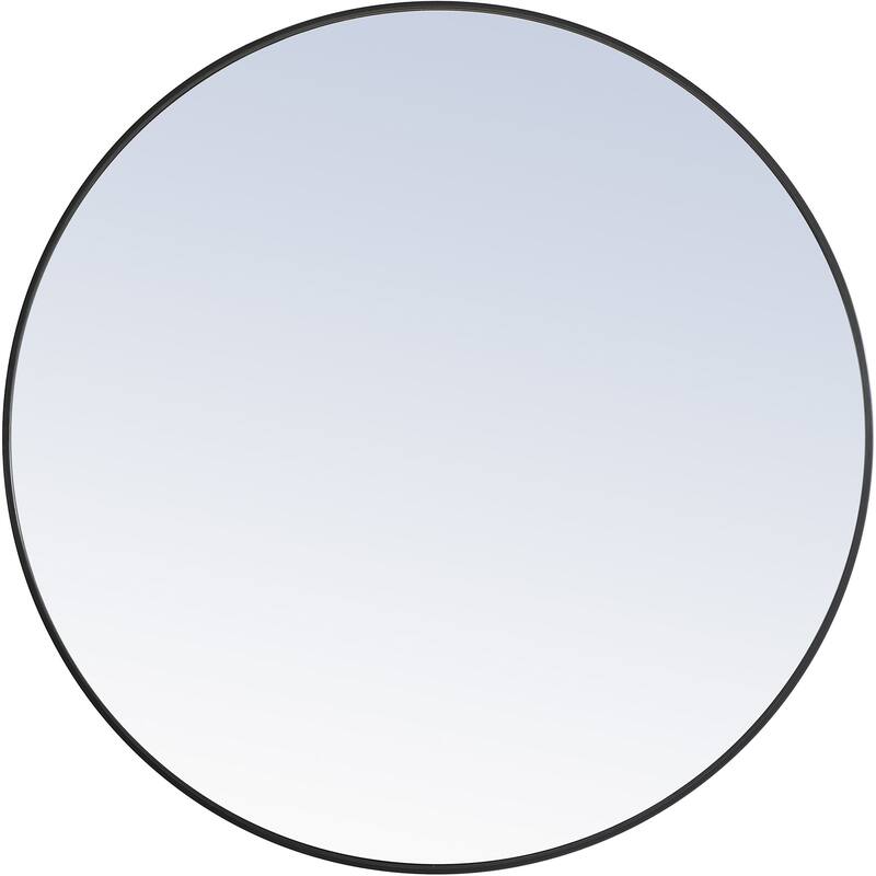 Elegant Lighting Eternity 42" Diameter Circular Beveled Metal Framed - Black