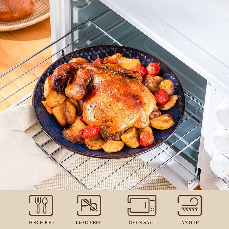 MALACASA LYDIA Embossed Stoneware 16-Piece Dinnerware Set