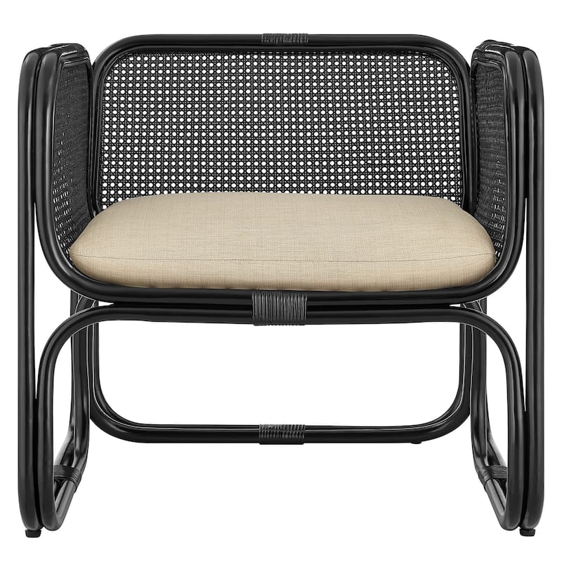 Ellis Natural Rattan Accent Armchair