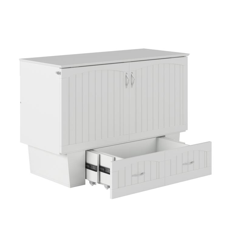 Nantucket Murphy Bed Chest with Mattress and Built-in Charging Station