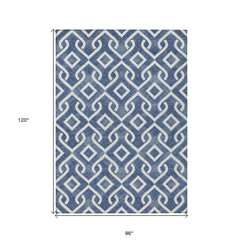 HomeRoots Geometric Transitional Rectangle Outdoor Rug