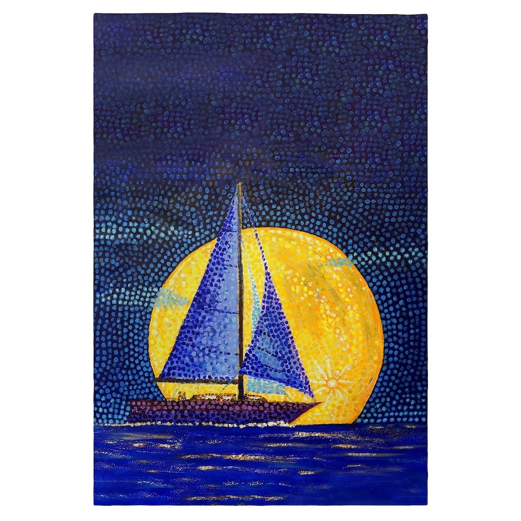 Moonrise Sailboat Guest Towel - 20x20