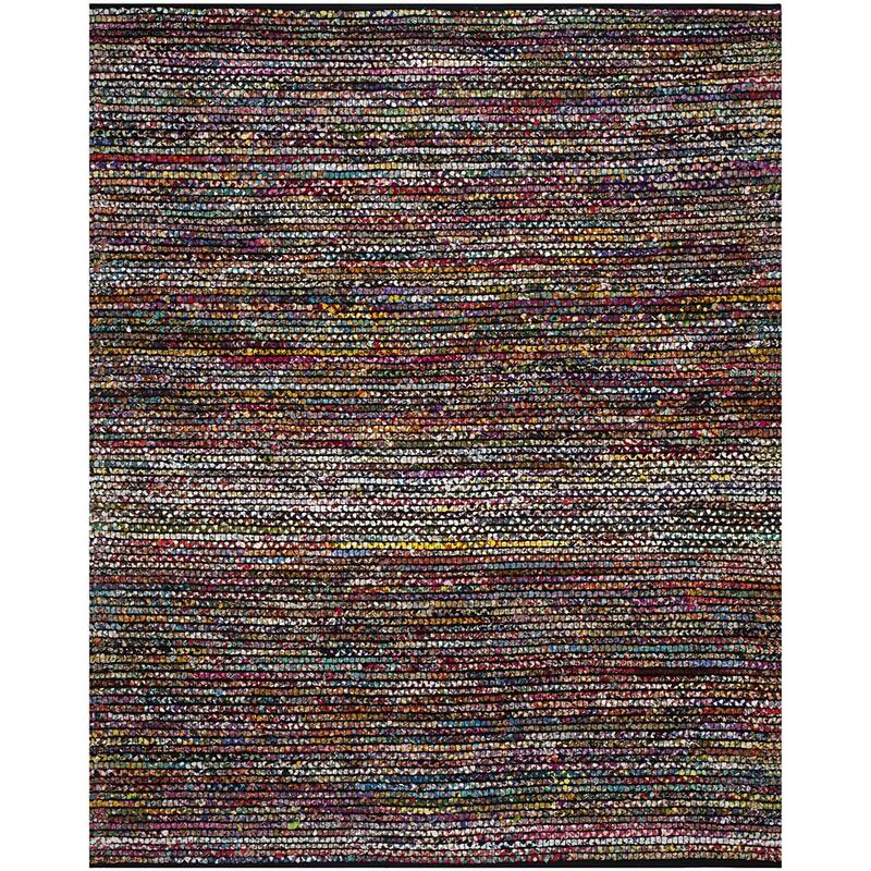 Area Rug 9x12 Handmade Braided Cotton Jute Flat Weave - Living Room Bedroom - 144 x 108