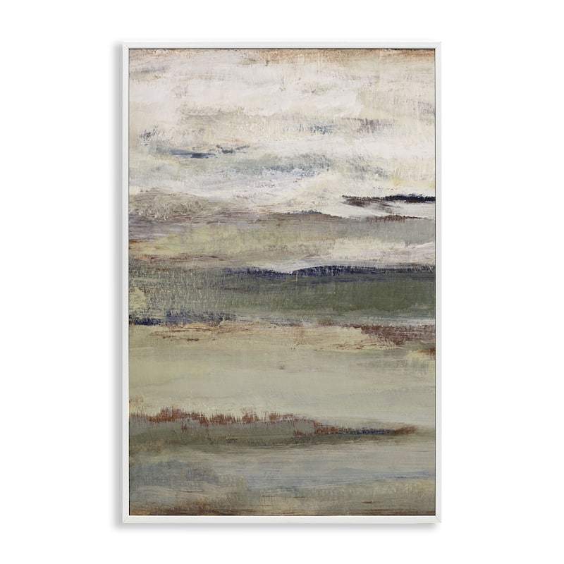 Stupell Abstract Earth's Layers Framed Giclee Art Design By Lanie Loreth - 12 x 18 - White