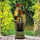 preview thumbnail 4 of 11, 4-crock Resin Outdoor Garden Fountain with LEDs