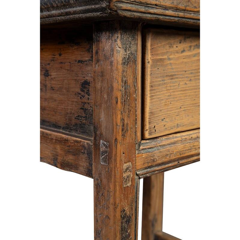 Sampson Reclaimed Pine Side Table, Antique