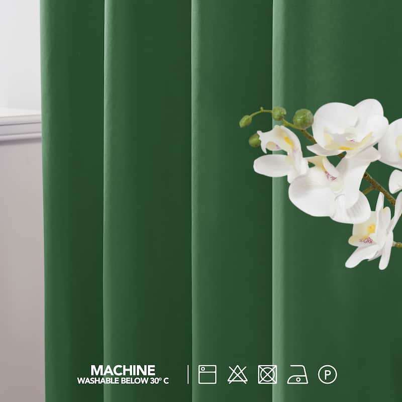 Deconovo 100 Percent Blackout Double Layers Lined Curtain (2 Panel)
