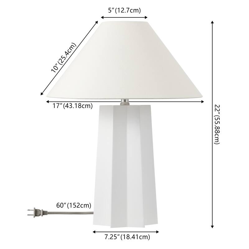 SAFAVIEH Symone 22-inch Resin Table Lamp (LED Bulb Included) - 17"W x 17"D x 22"H