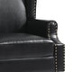 preview thumbnail 21 of 21, 2 Set Modern Vegan Leather Wing Back Armchair