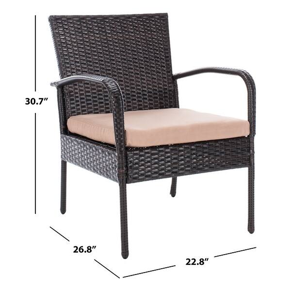 dimension image slide 0 of 2, SAFAVIEH Outdoor Living Moore 3-Piece Lounge Set - 23"W x 27"D x 31"H