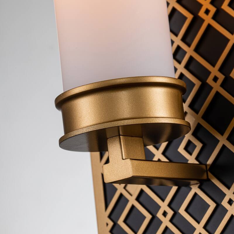 Ziggy 1 Lt Bath Bar in Laquered Gold - 6 x 4.5 x 13.5