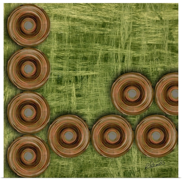 "Circles On Green" Poster Print