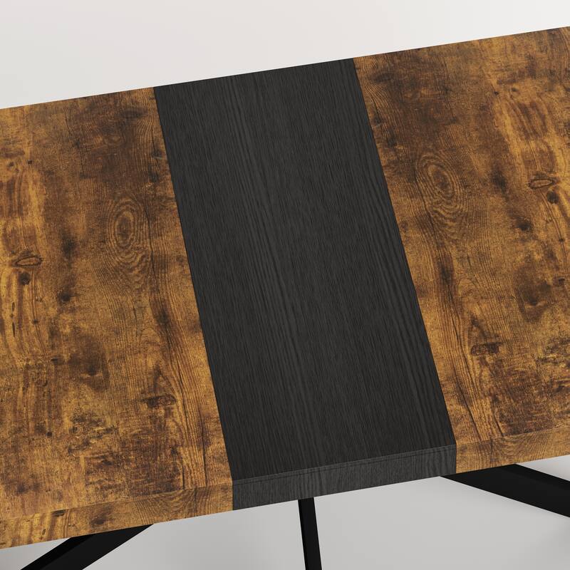 55.11"-70.86" Retro Rectangular Stretch Dining Table