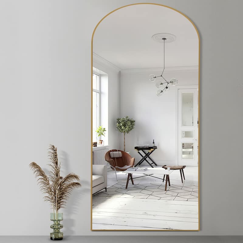 Arched Mirror Full-length Floor Mirror with Standing