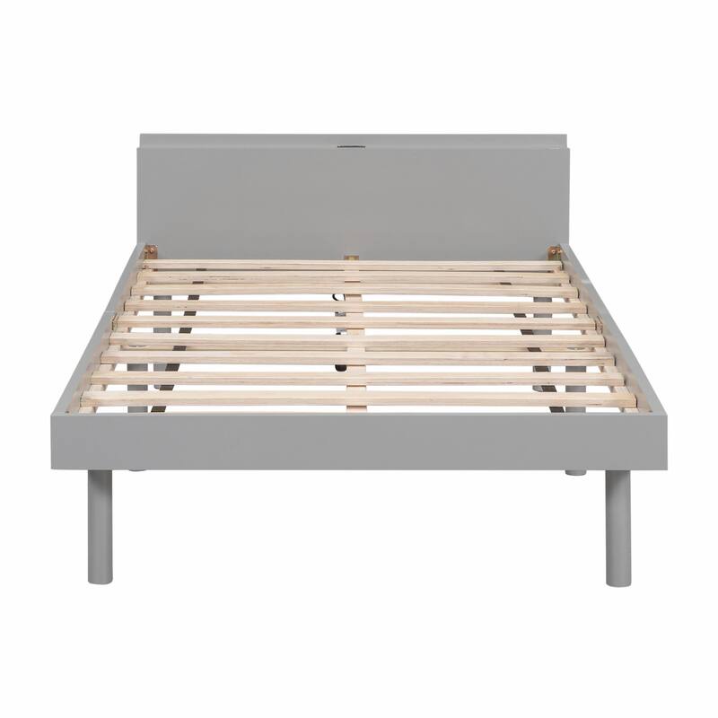 Twin Platform Bed: Modern Design with Built-in USB Port