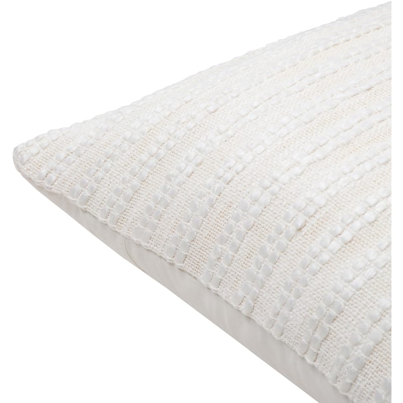Montoya Embroidered Stripe Coastal Throw Pillow