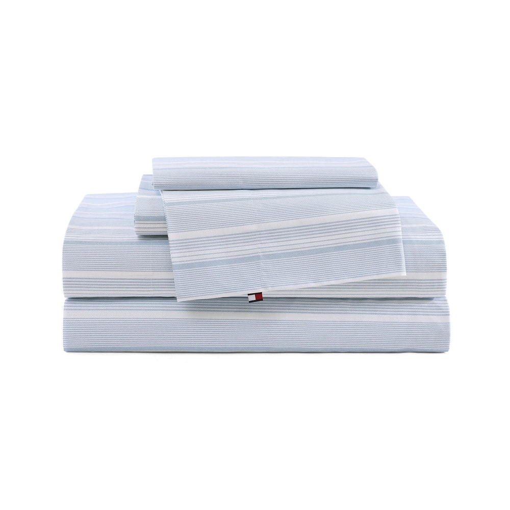 Tommy Hilfiger Printed Cotton Percale Sheet Set
