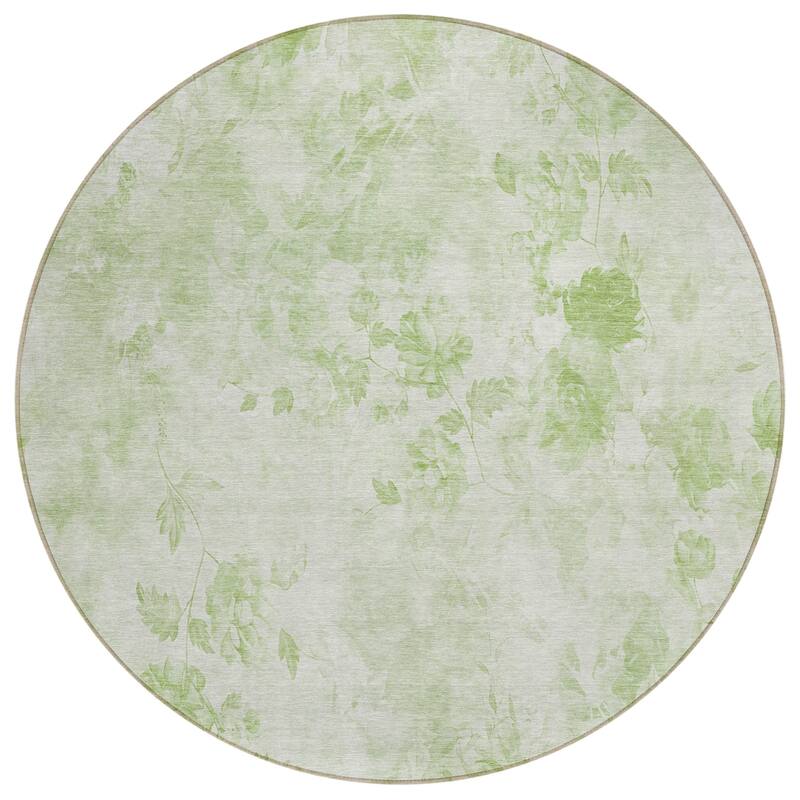 Machine Washable Indoor/ Outdoor Chantille Vanishing Floral Rug