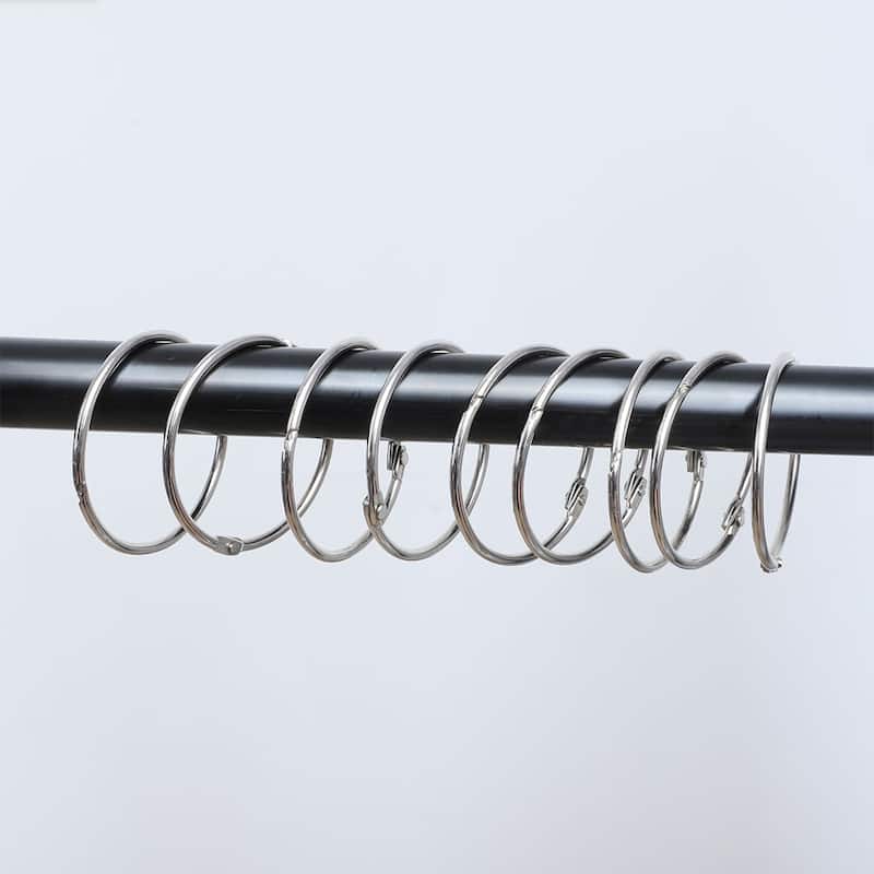 20pcs Metal Curtain Rings Snap Joint Design for Curtain Rods