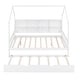 preview thumbnail 23 of 54, Wooden Twin Size House Bed with Trundle,Kids Bed with Shelf