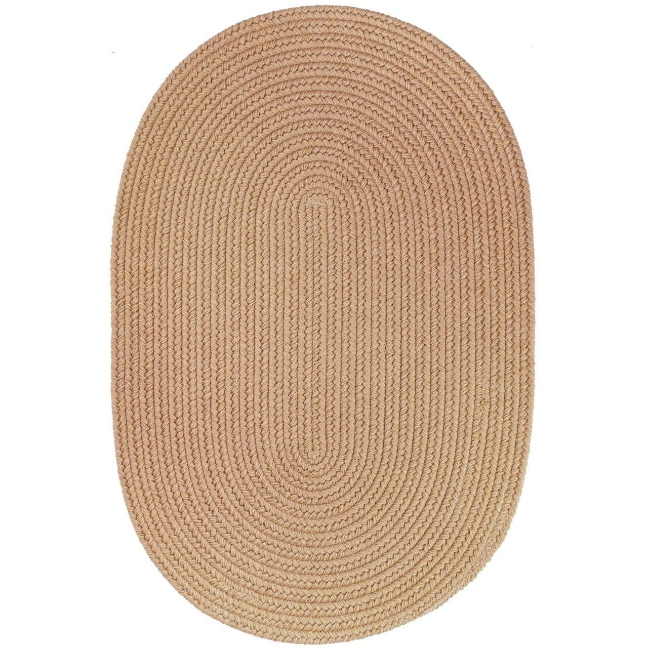 Rhody Rug Woolux Braided Wool Flatweave Oval Rug - 8' x 11' Oval - Walnut