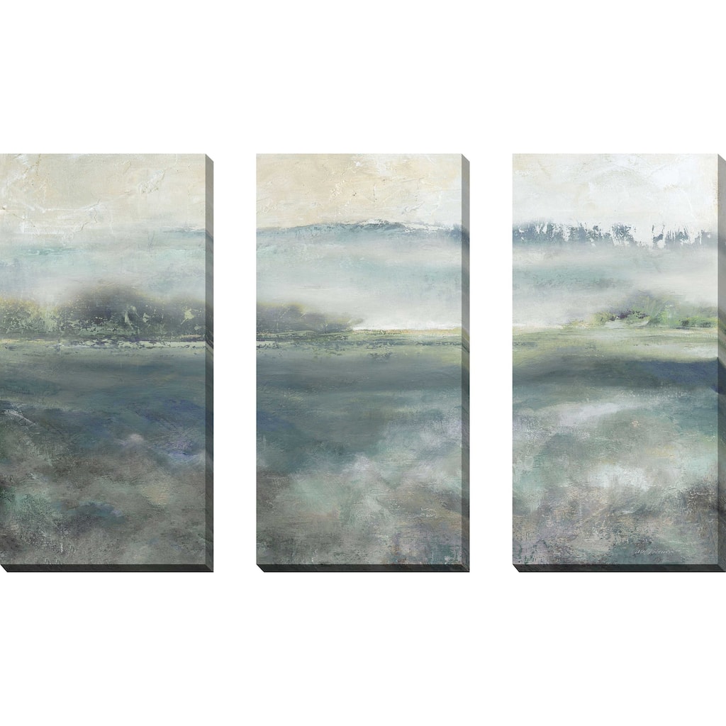 "Cool Misty Morning" by Carol Robinson 3 Piece Set on Canvas