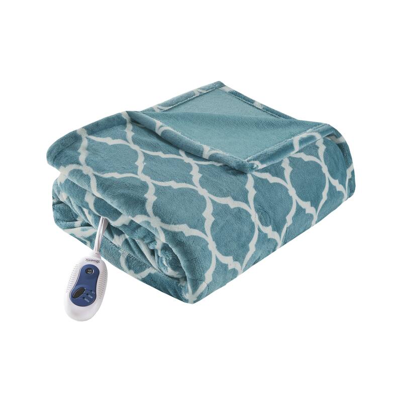 Beautyrest Oversized Heated Ogee Throw