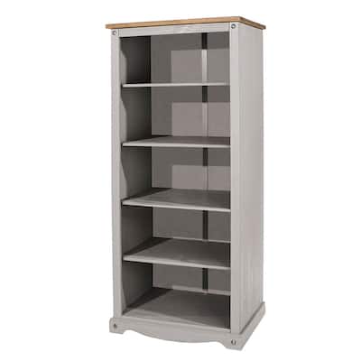 Wood Bookcase 5 Shelf Corona Collection | Furniture Dash