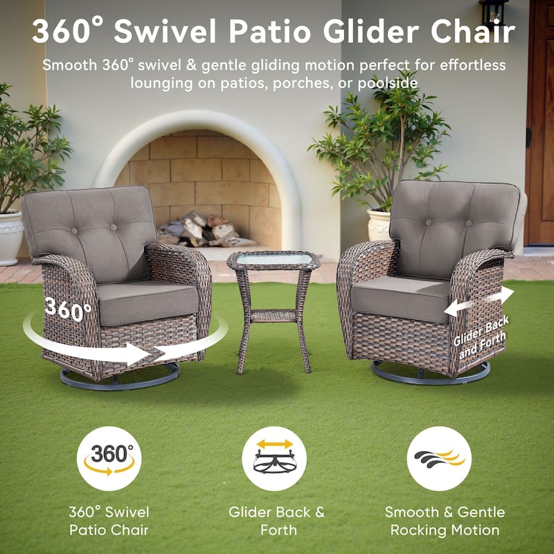 6-Piece Outdoor Sofa Chair with 41" Fire Table