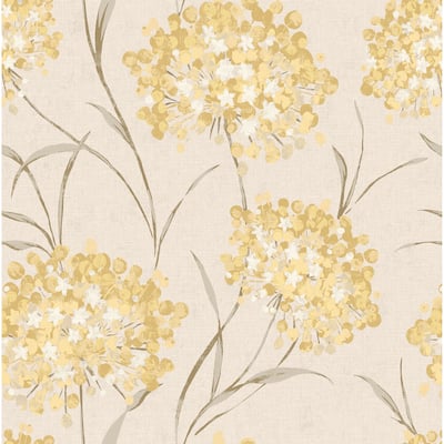 Laura Ashley Giselle Ochre Wallpaper