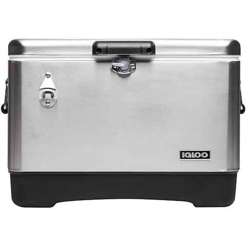 IGLOO Legacy 54 qt. Hard Cooler - Stainless Steel
