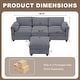 preview thumbnail 74 of 96, Modern Couduroy Modular Sectional Sofa Couch with Ottoman for Living Room