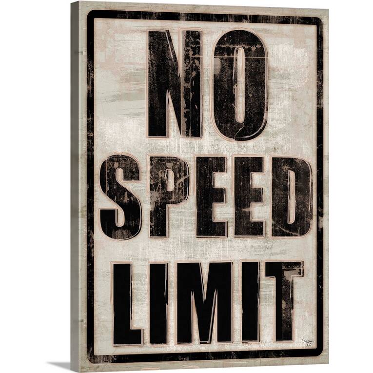 "No Speed Limit" Canvas Wall Art