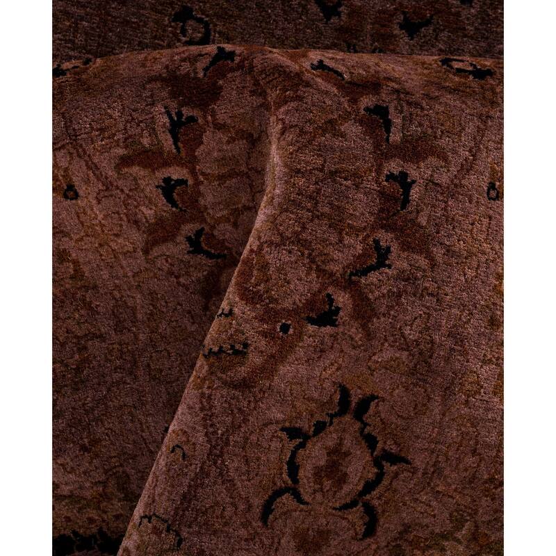 Overdyed One-of-a-Kind Hand-Knotted Area Rug - Brown - 6' 1" x 6' 1"