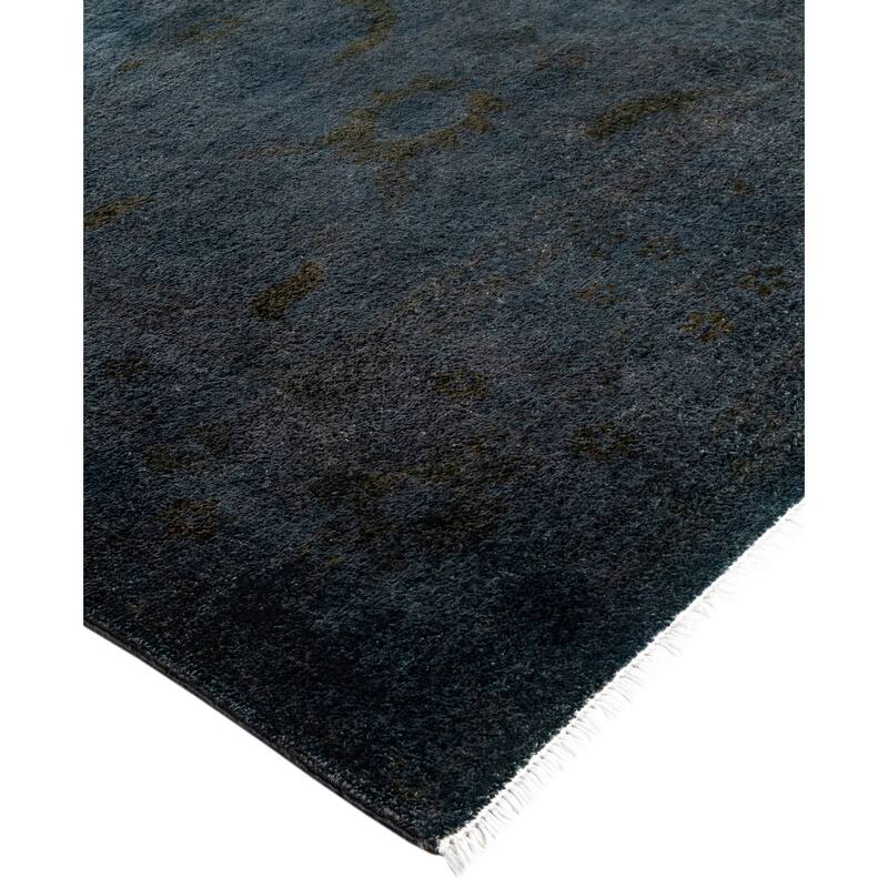 Overdyed One-of-a-Kind Hand-Knotted Area Rug - Black - 5' 3" x 7' 9"