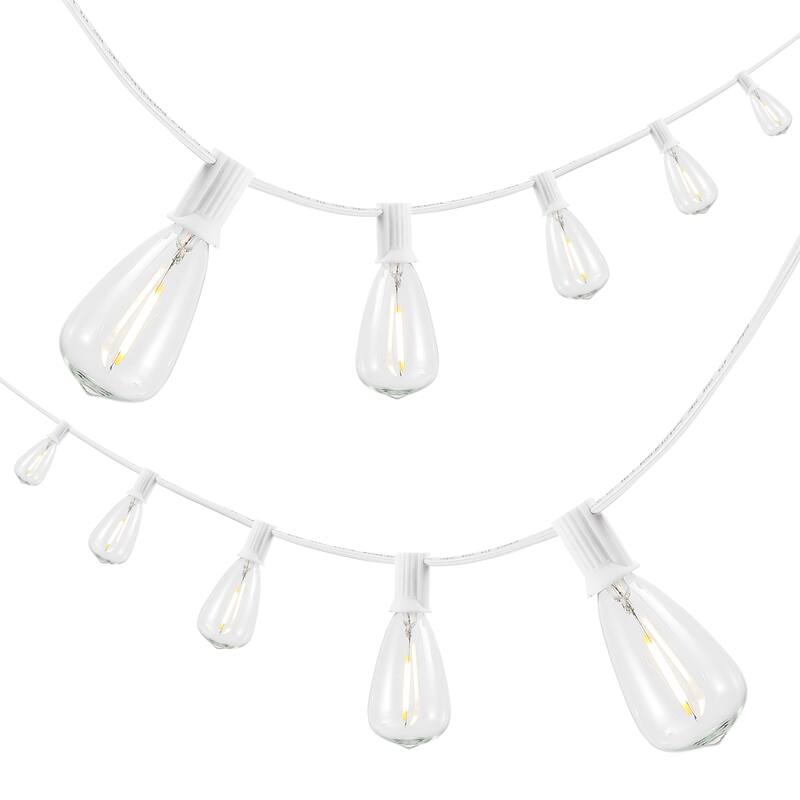 JONATHAN Y 10 ft C7 String Lights - 10-Light, Indoor/Outdoor - 10-Light - White