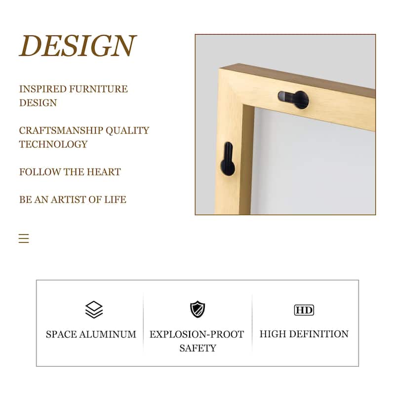 Oversized Metal framed Full Length Floor Wall Mirror