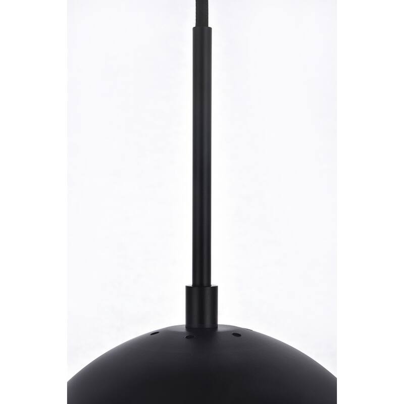 1-light Mid-century Adjustable Pendant with 8-inch Glass Orb Shade