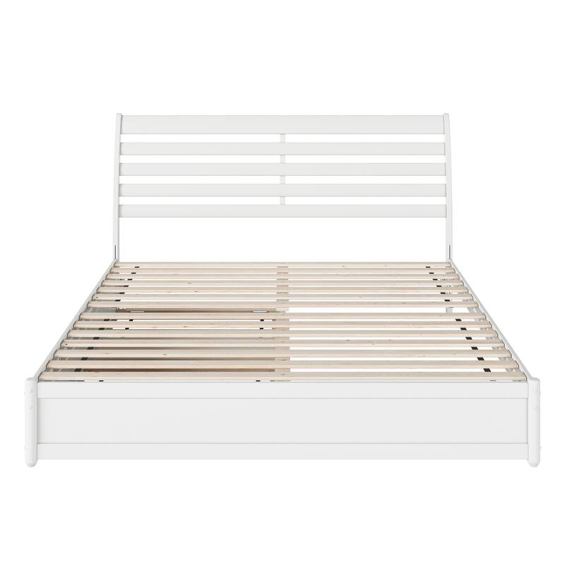 Emelie Platform Bed with Panel Footboard and Twin XL Trundle
