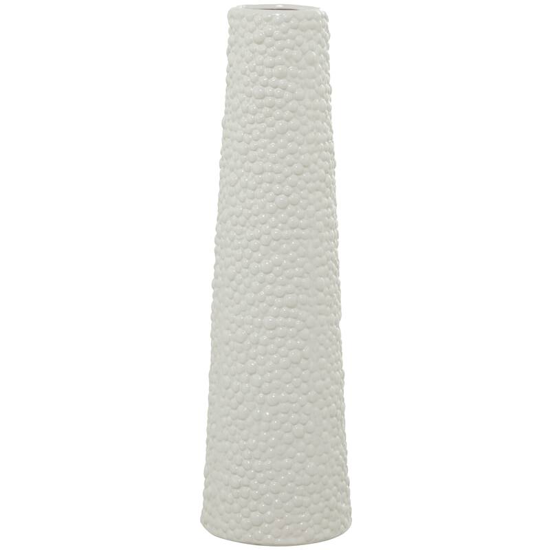 Minimalist Ceramic Modern Tall Vase with Bubble Texture - Silver, Black, Gold, White